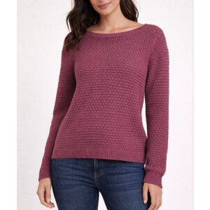 LOFT Maroon Crew Neck Sweater M